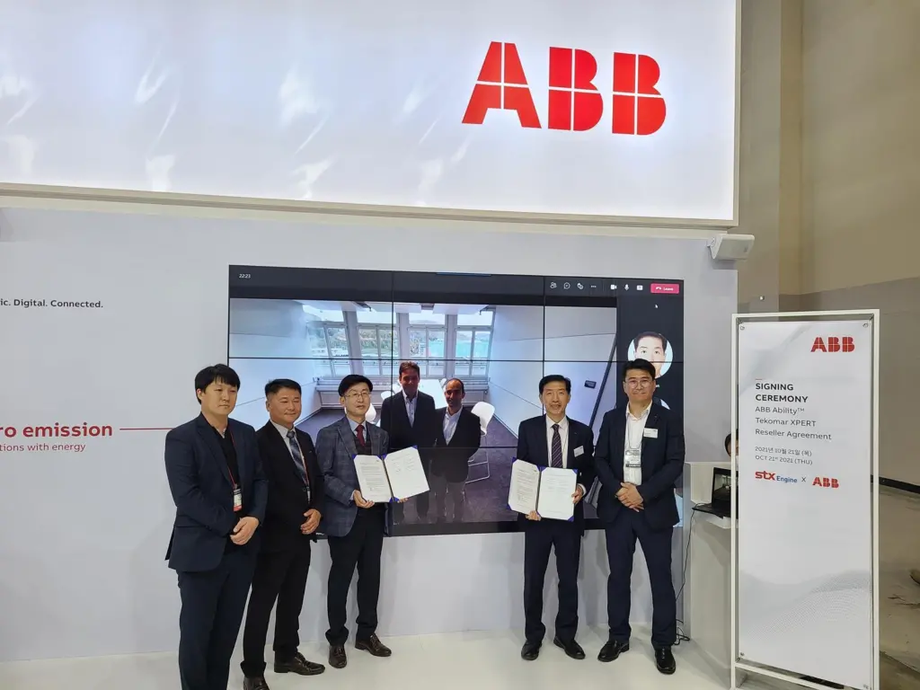 ABB Turbocharging and STX Engine signing ceremony at Kormarine 2021