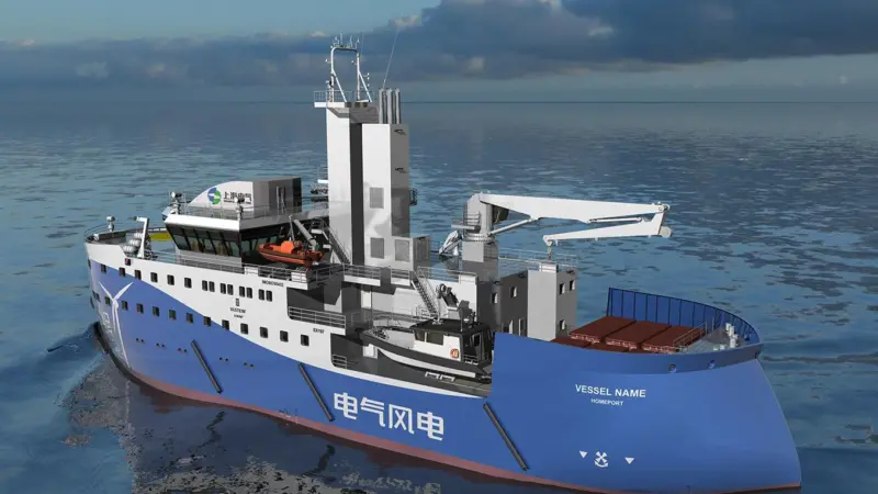 Ulstein will provide the basic design for a hybrid offshore wind support vessel for the Chinese market.