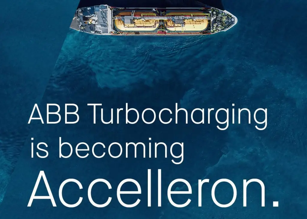 ABB Turbocharging's new brand name, Accelleron, is a compound word consisting of: Access – Accelerate – Excel – On and on.