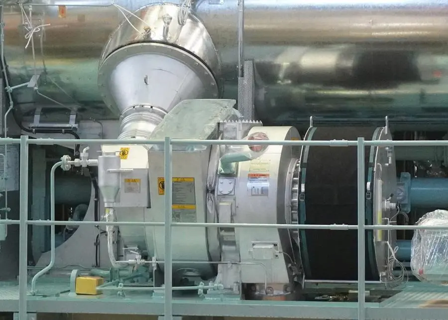MET turbocharger installed on an engine manufactured by Mitsui.