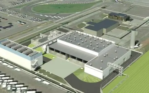 A rendering of the proposed Hyoffwind green hydrogen park