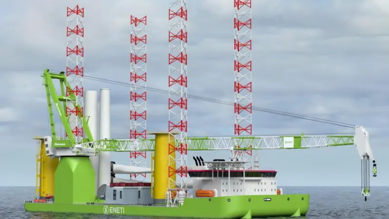 Eneti has ordered two wind turbine installation vessels from DSME. The first of the ammonia-ready vessels will be delivered in Q3 2024.