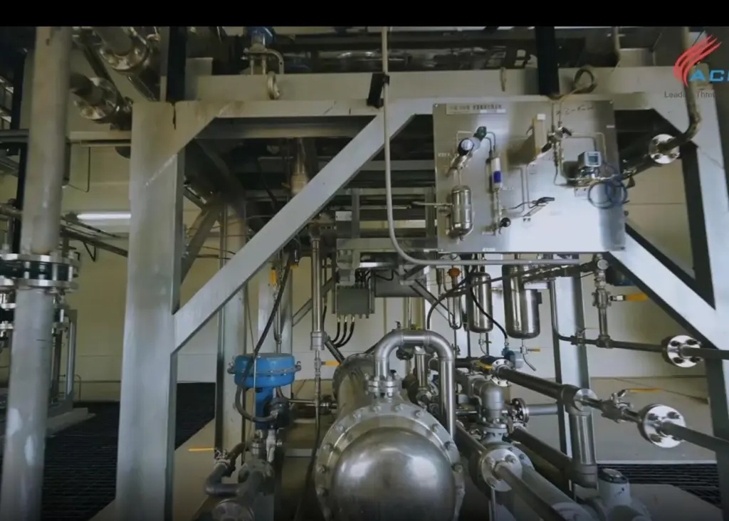 ACME produces green hydrogen from solar power at its facility in Rajasthan, in northwest India.