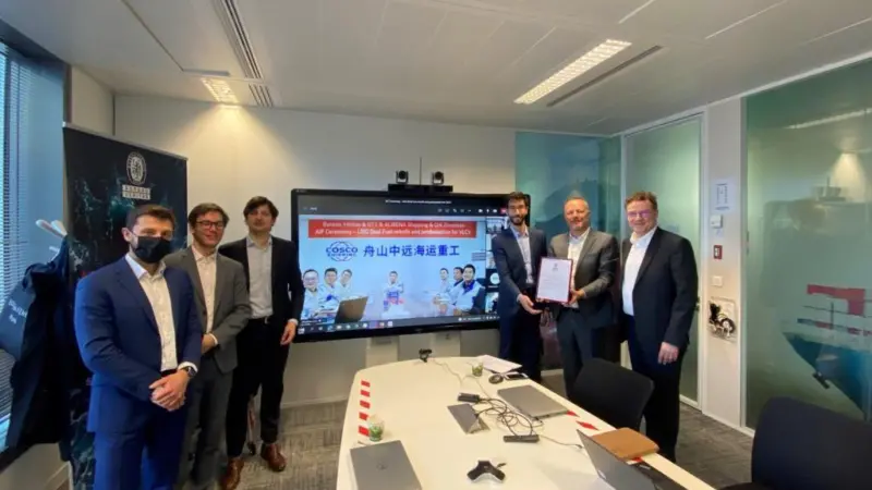 GTT, Alwena Shipping and CHI Zhoushan received an Approval in Principle (AiP) from Bureau Veritas (BV) at a ceremony in Paris on 1 March 2022.