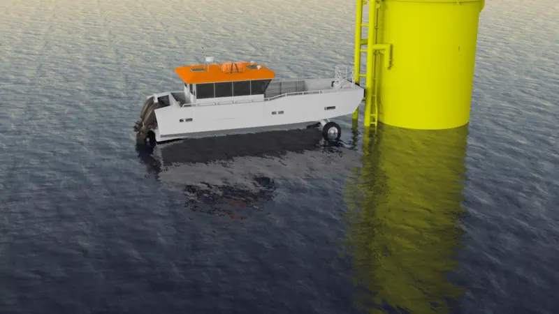The 12m-long CTV can serve offshore wind turbines located on sandbars in shallow waters.