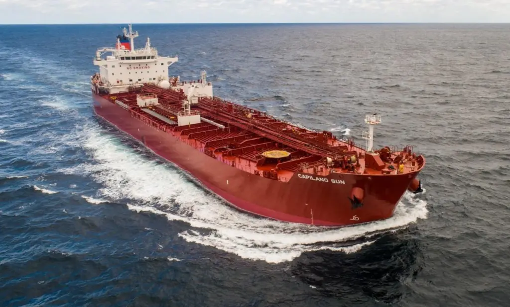 The methanol-fuelled Capilano Sun is one of the tankers currently being operated by MOL.