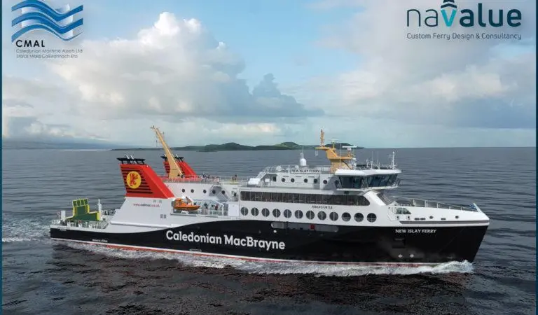 A higher capacity, but compact new class of ferry will serve the Scottish west coast island of Islay