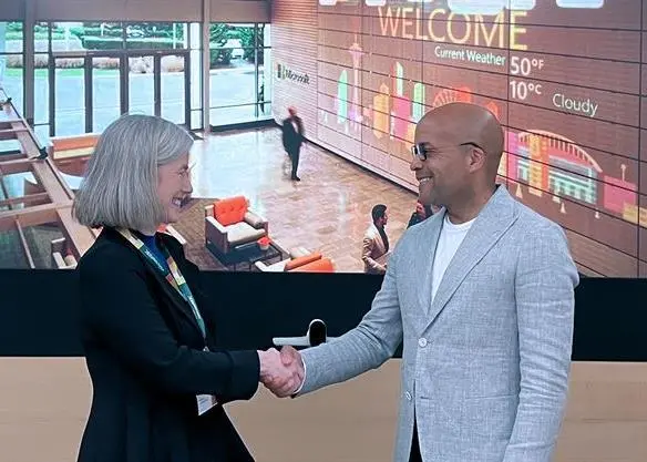 The agreement was signed by Aker Carbon Capture CEO, Valborg Lundegaard and CVP of Energy Industry at Microsoft, Darryl Willis.