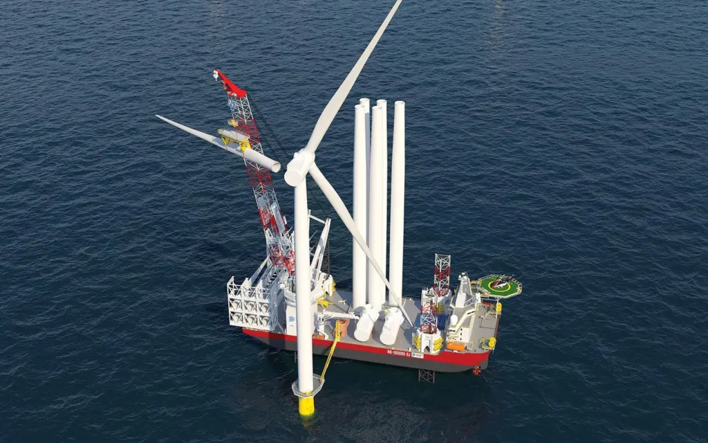 The first Jones Act compliant WTIV, Charybdis, is under construction at Keppel AmFELS.