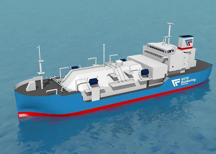 Rendering of the 82.4m-long bunker vessel.