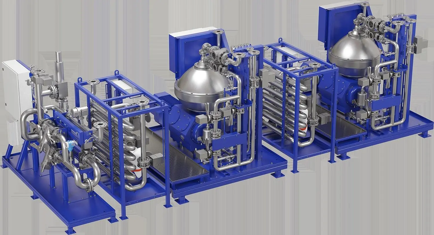 Alfa Laval’s patented Water Cleaning System with two separator and flocculator modules