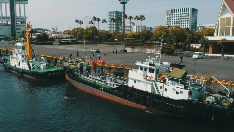 Bunkering operation at the Nagoya Port Garden Pier