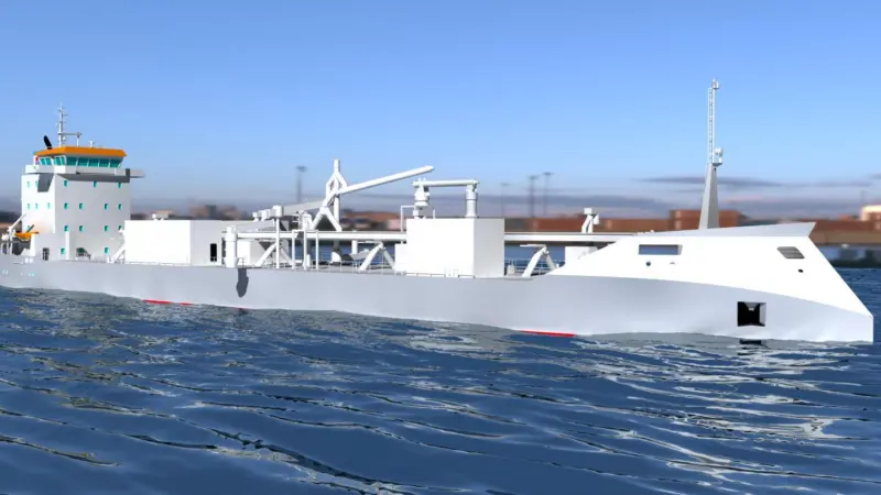 A rendering of a new self-discharging cement carrier that will be built by Royal Bodewes for Taiwan-based ship owner and operator U-Ming.