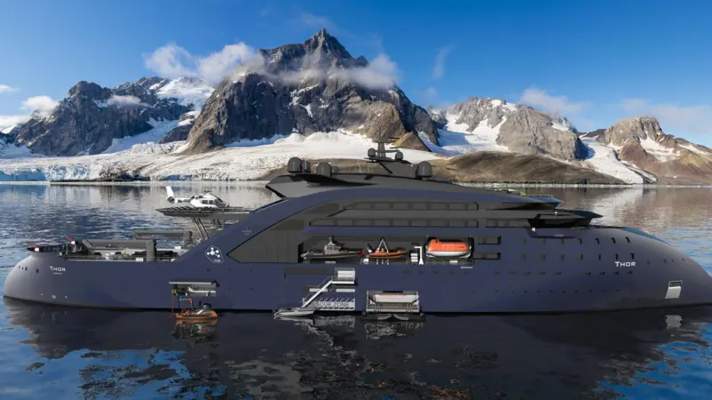 Ulstein's new Thorium Molten Salt Reactor (MSR)-powered replenishment, research and rescue (3R) design concept, Ulstein Thor, would operate as a mobile power/charging station for a new breed of battery driven cruise ships.