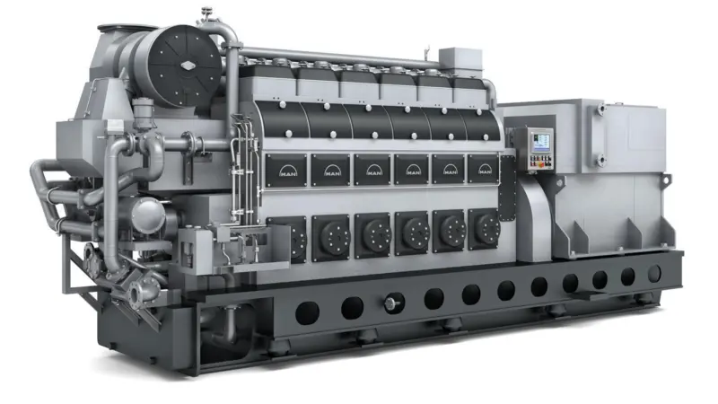 MAN Energy Solutions already has experience of dual-fuel four-stroke operation, such as with the 28/32 DF genset .
