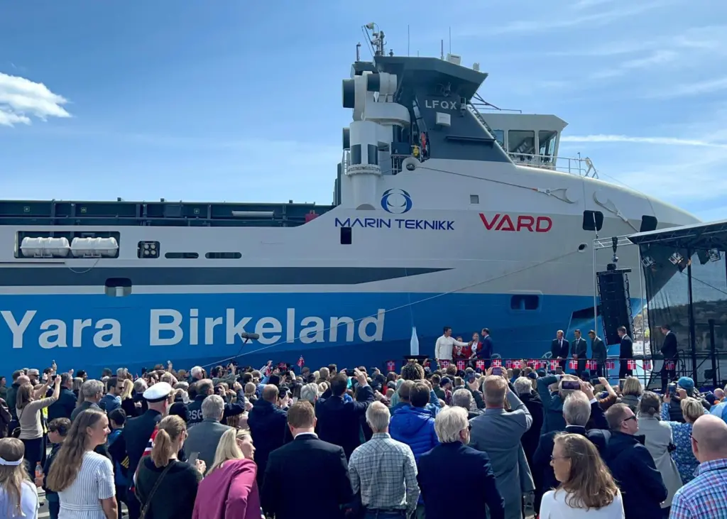 The christening of Yara Birkeland in Norway.