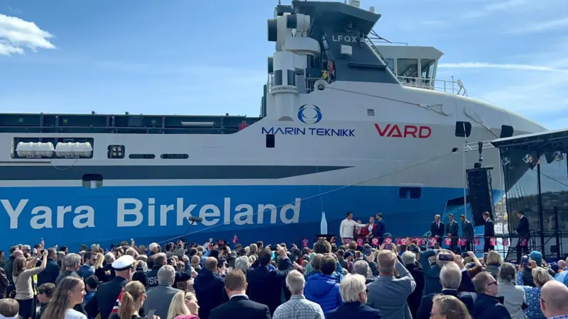 The christening of Yara Birkeland in Norway.