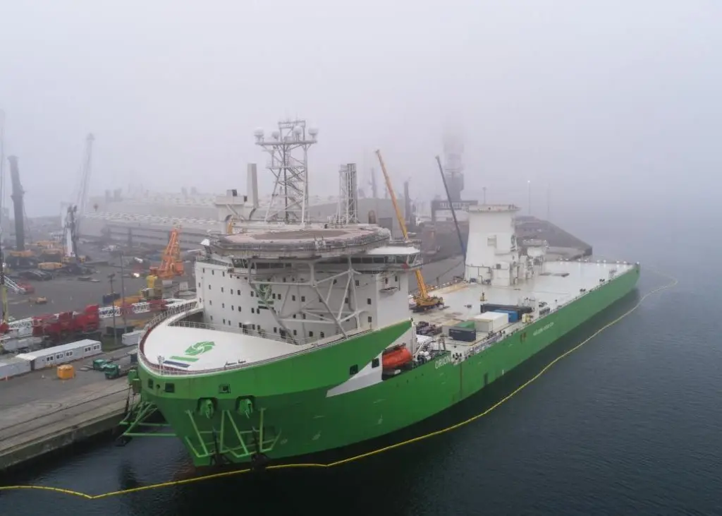 Orion, a dual-fuel offshore construction vessel, has entered DEME's fleet.