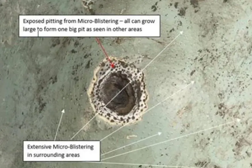 LR cited a tank with occurrences of microbial pitting of 14mm in a 17mm-thick bottom plate as a potential consequence of the issue.