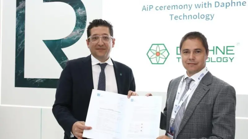 Daphne Technology's SlipPure™ emissions abatement solution received AiPs from LR (pictured) and DNV at Posidonia 2022.