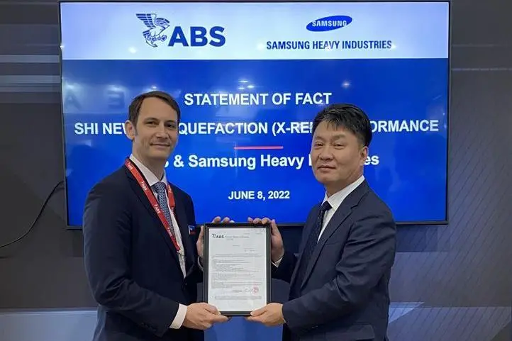 The re-liquefaction performance of SHI's new X-Reli system for low-pressure, dual-gas engines has been verified in testing witnessed by ABS.