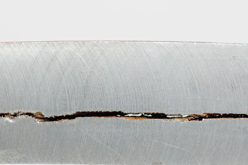Hydrogen induced cracking in a steel surface
