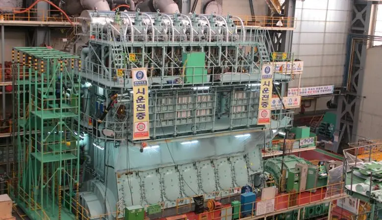 The shop test of MAN ES’ first MAN B&W G70ME-C10.5-GA was scheduled to take place on 21 and 22 June at MAN licensee HHI-EMD in Korea. HHI-EMD was also the licensee that produced the first G-Type engine in 2013 (pictured).