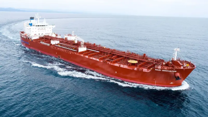 Mari Innovator, a third-generation built methanol dual-fueled MR product/chemical IMO 2/3 type tanker, delivered September 2021, built by HMD, Korea