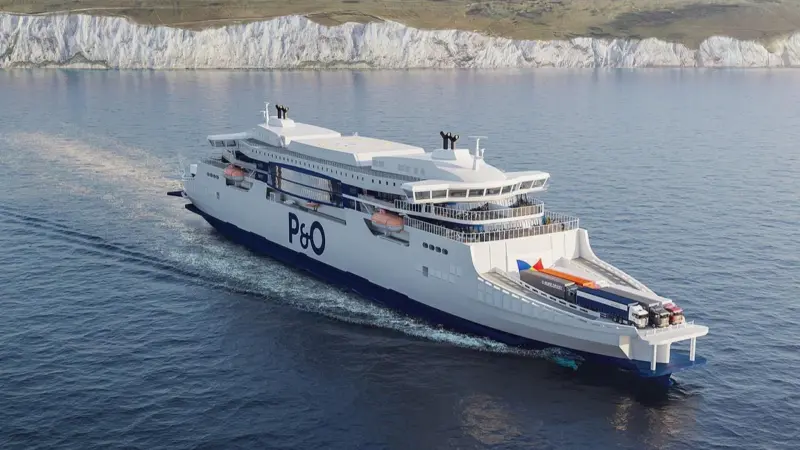 P&O Ferries' two hybrid-power, double-ended RoPAX newbuildings will incorporate advanced hull stress monitoring systems.