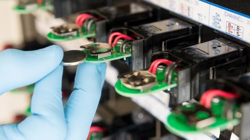 Lithium iron phosphate (LFP) batteries are one of the chemistries to undergo electrochemical cycling performance testing at ANL's Battery Laboratory.