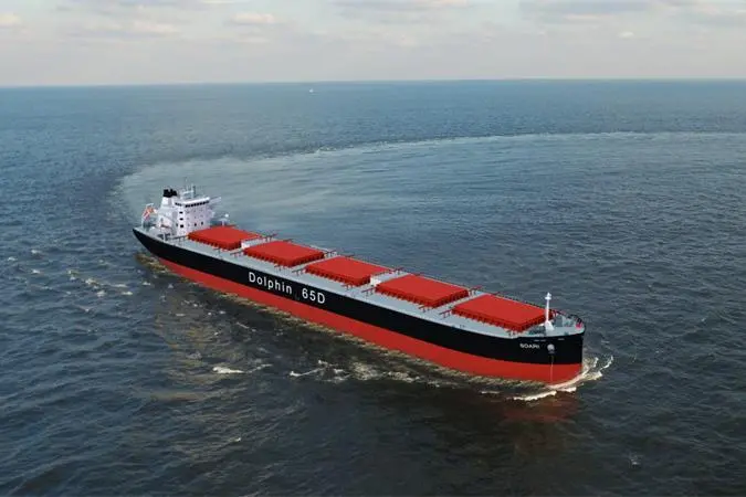 The Dolphin 65, capacious new carrier of bulk goods in Chinese waters.