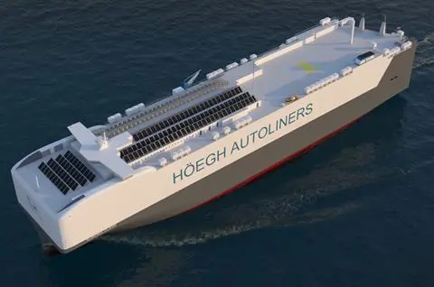 The first of our nominees is Höegh Autoliners for the world’s first ammonia-ready battery-hybrid pure car and truck carrier, Aurora.