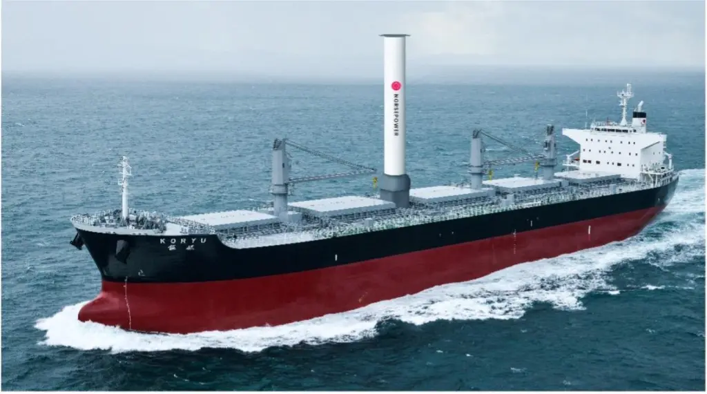 BHP and Pan Pacific Copper have inked a deal to replace one of the deck cranes onboard MV Koryu with a rotor sail, in the first installation of its kind
