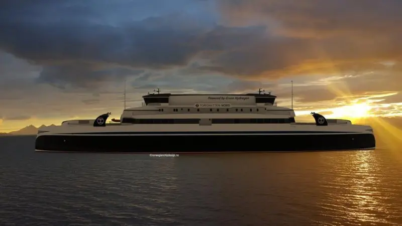 The two hydrogen-powered vessels will operate on Norway’s longest ferry route, crossing the Vestfjord between the Lofoten Islands and Bodø in Northern Norway.