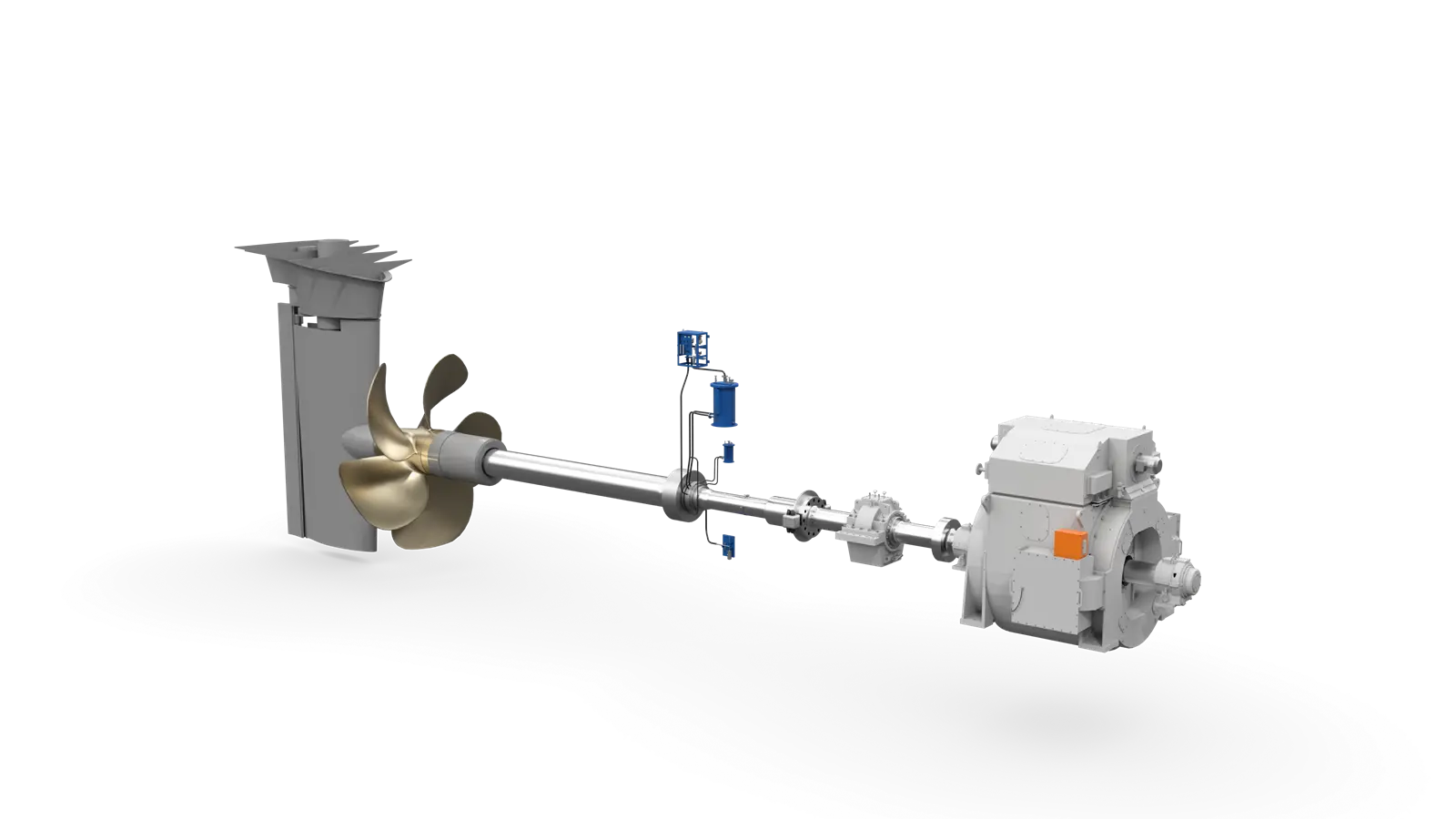 The propeller design and the electric motor are designed as integrated components of the shaftline, which in turn allows higher propulsive efficiency.