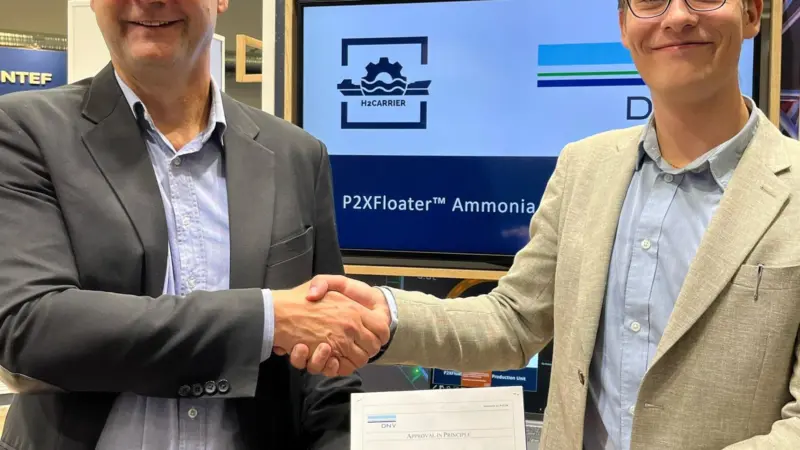 DNV has awarded Approval in Principle (AiP) for a floating green ammonia production unit based on the P2XFloater concept