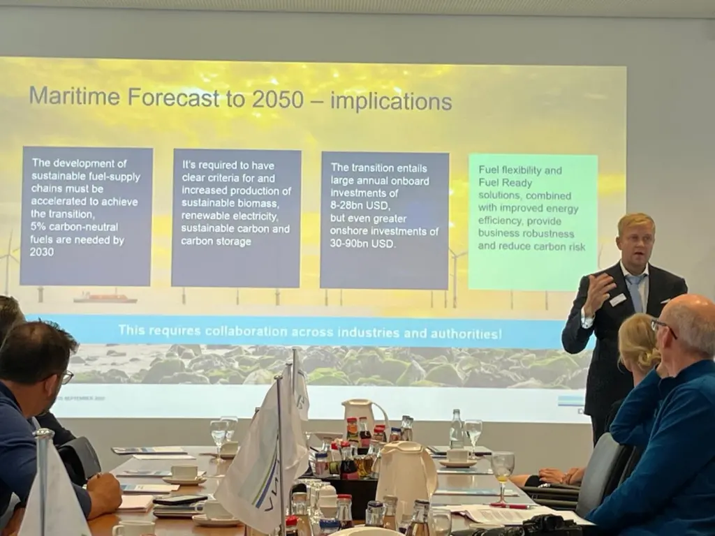 Eirik Ovrum, DNV Maritime Principal Consultant and Maritime Forecast to 2050 lead author outlining some of the report's implications on 5 September