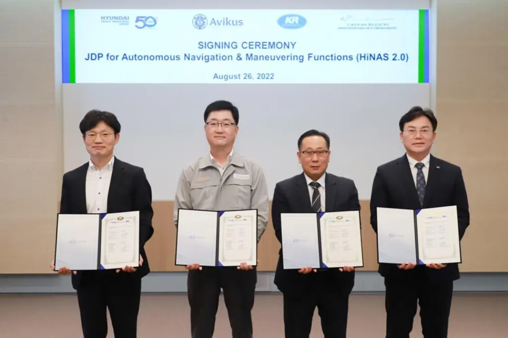 Korean Register (KR), Hyundai Heavy Industries (HHI), its subsidiary Avikus, and the Liberian Registry (LISCR) signed an MoU in late August to collaborate on bringing the Hyundai Intelligent Navigation Assistant System (HiNAS 2.0) to market.