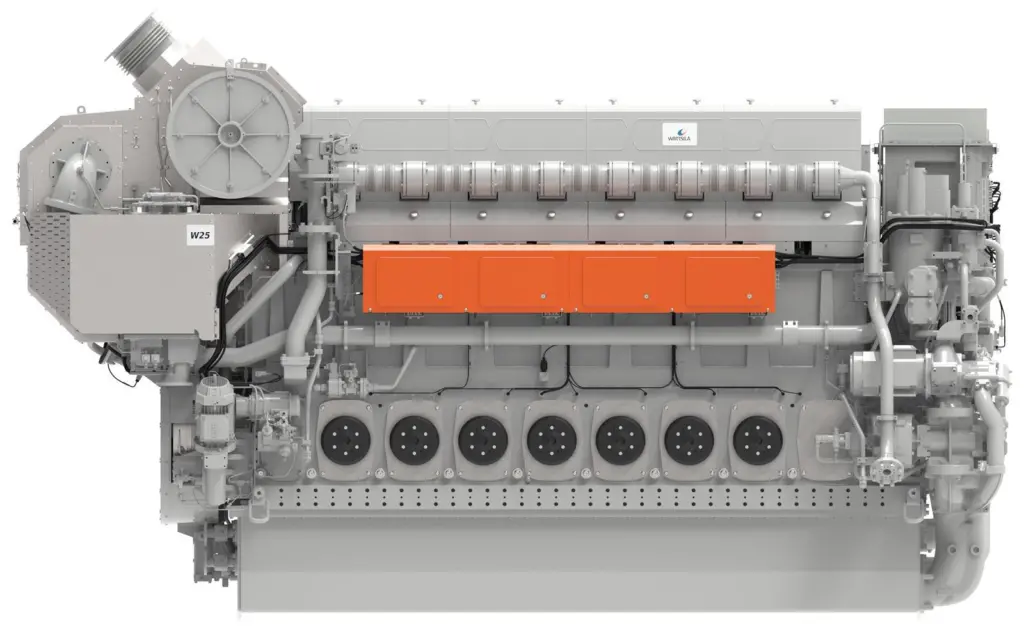 The new Wärtsilä 25 medium-speed 4-stroke engine, this latest addition to Wärtsilä’s engine portfolio.