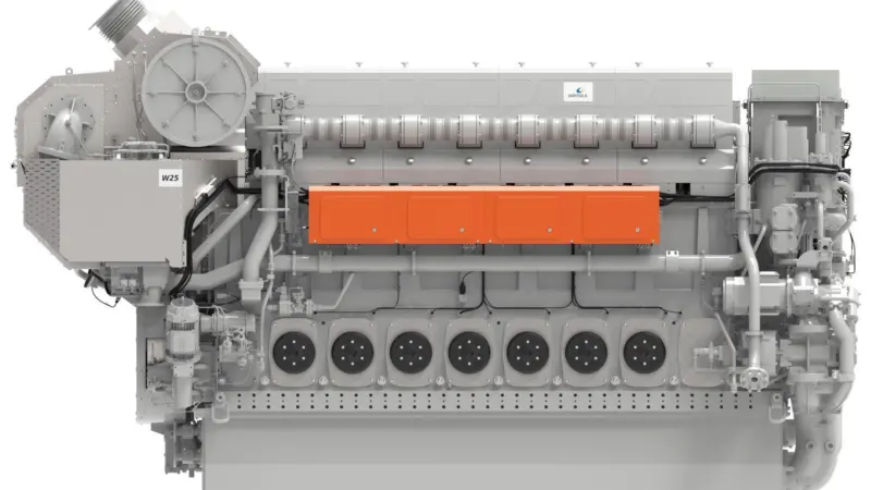 The new Wärtsilä 25 medium-speed 4-stroke engine, this latest addition to Wärtsilä’s engine portfolio.