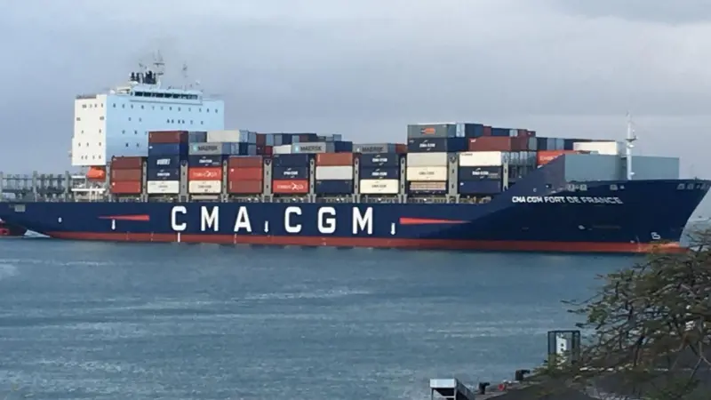 The new larger capacity dual-fuel vessels will replace smaller capacity vessels, such as the 3,500 TEU CMA CGM Fort de France (pictured) from 2024.
