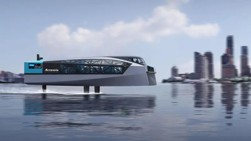 Artemis Technologies has unveiled a design for a new full-electric high-speed passenger vessel, using Artemis' eFoiler® electric propulsion system.