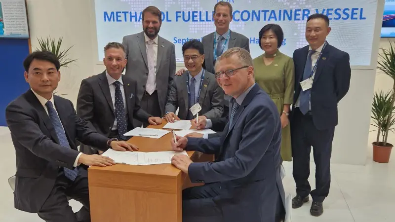 MSC, WinGD, naval architects Marine Design and Research Institute of China (MARIC) and CSSC agreed to conduct a study project to examine the possibility of converting the main engine of a container vessel to a methanol-fuelled dual-fuel engine during SMM