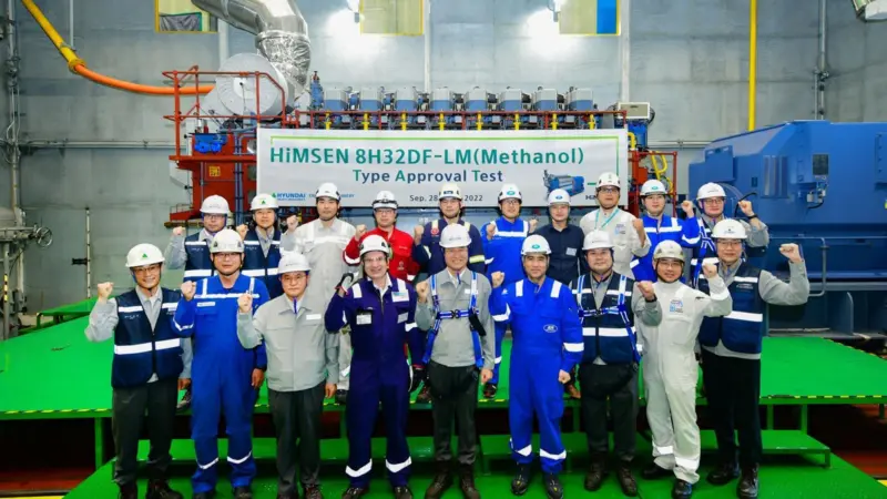 HHI-EMD has completed type approval testing of a methanol dual fuel HiMSEN engine (H32DF-LM) at its Techno centre in Ulsan.