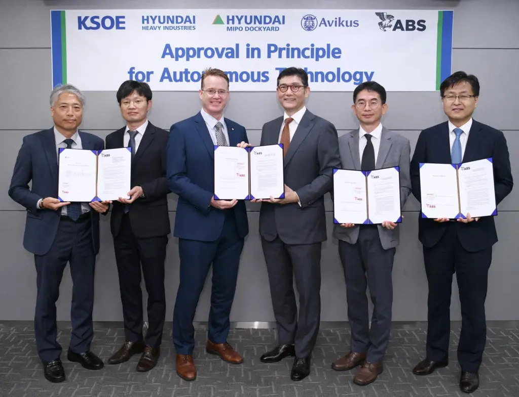 HHI has been awarded an AiP from ABS for four areas of autonomous functions: navigation, machinery health management, fire-fighting management and network infrastructure.