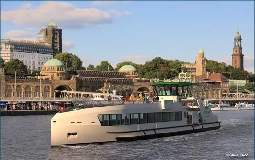 Danfoss Editron is supplying the drivetrains for three new public ferries for Hamburg's public transportation operator, HADAG.