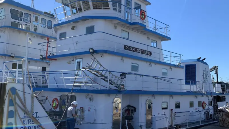 The NTSB determined that missing engine parts contributed to a fire aboard the Capt. Kirby Dupuis.