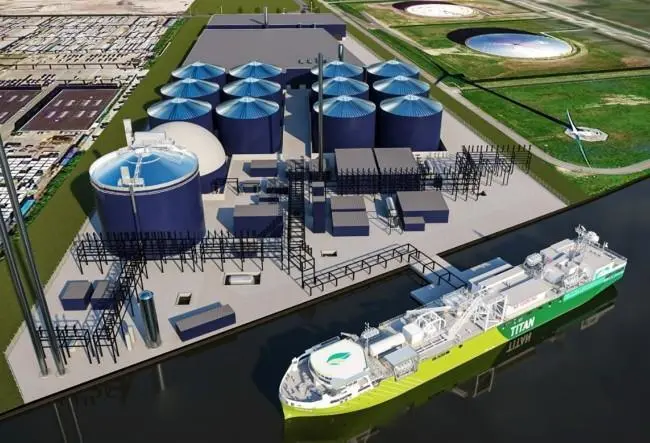Titan is planning to build a 200,000 tonne/year bio-LNG liquefaction plant focused on the maritime market at the Port of Amsterdam.
