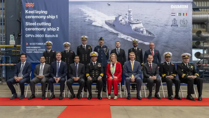 Keel laying and steel cutting ceremony at Damen Shipyards (2)