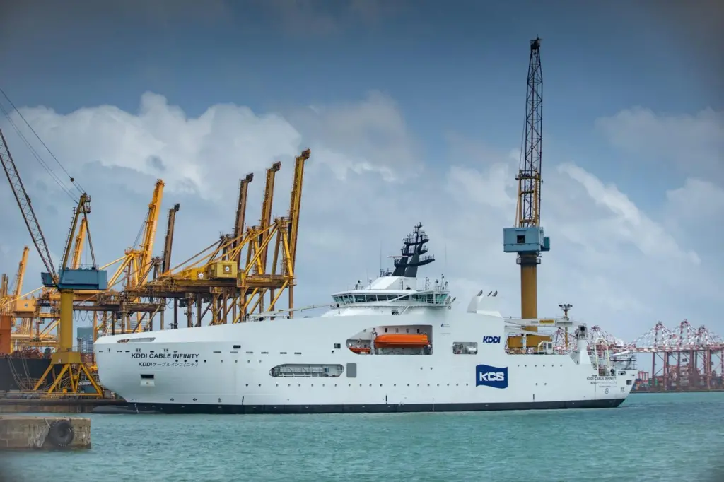 High-end production: the 113m KDDI Cable Infinity, built in Colombo for Japan.
